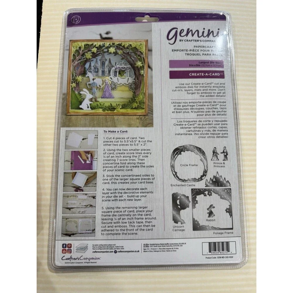 Crafter's Companion Gemini Create A Card Happily Ever After Die Set New